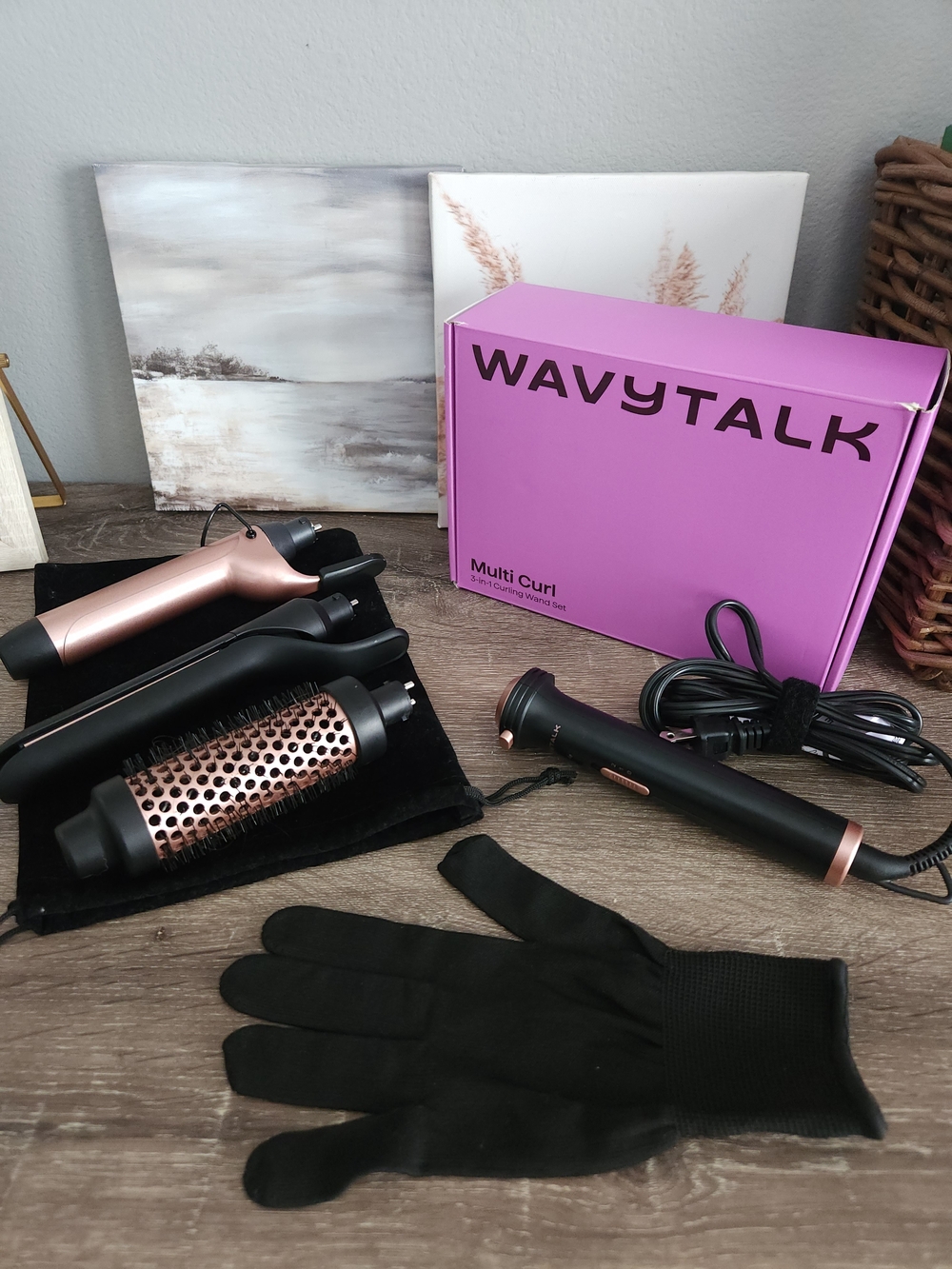 Multi-Function Curling Set in Black & Rose Gold